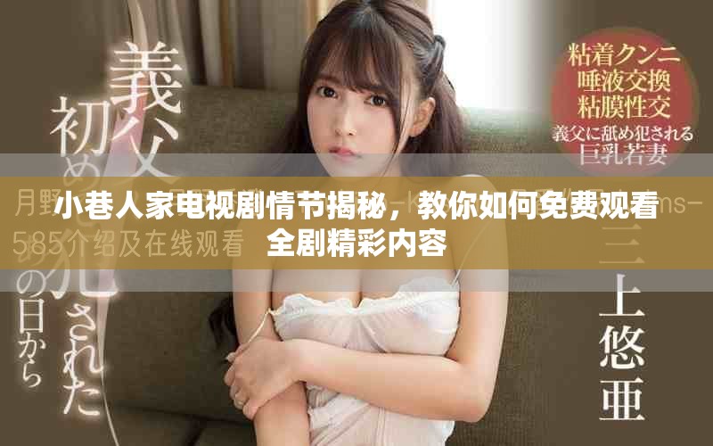 小巷人家电视剧情节揭秘，教你如何免费观看全剧精彩内容