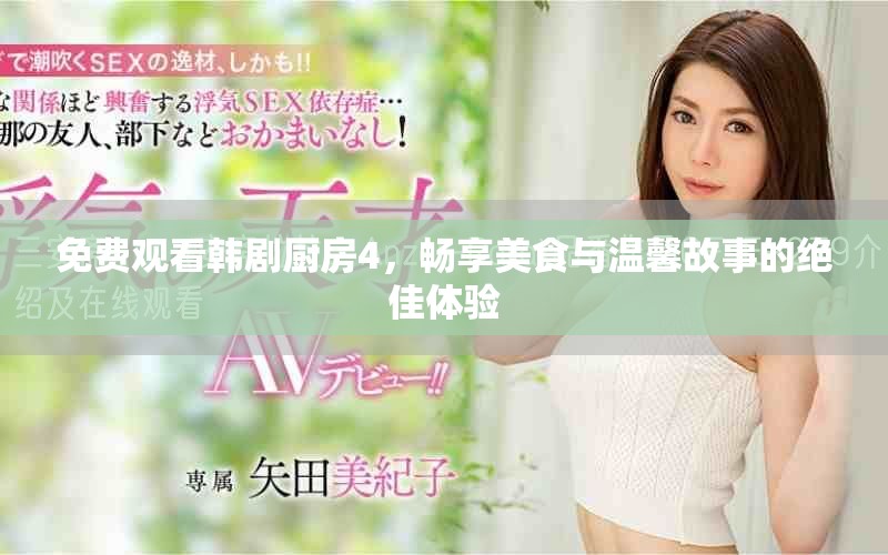免费观看韩剧厨房4，畅享美食与温馨故事的绝佳体验